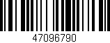 Código de barras (EAN, GTIN, SKU, ISBN): '47096790'