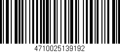 Código de barras (EAN, GTIN, SKU, ISBN): '4710025139192'