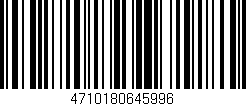 Código de barras (EAN, GTIN, SKU, ISBN): '4710180645996'