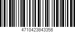 Código de barras (EAN, GTIN, SKU, ISBN): '4710423843356'
