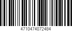 Código de barras (EAN, GTIN, SKU, ISBN): '4710474072484'