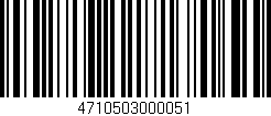 Código de barras (EAN, GTIN, SKU, ISBN): '4710503000051'