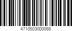 Código de barras (EAN, GTIN, SKU, ISBN): '4710503000068'