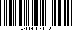 Código de barras (EAN, GTIN, SKU, ISBN): '4710700953822'