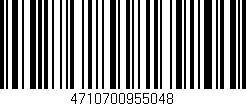 Código de barras (EAN, GTIN, SKU, ISBN): '4710700955048'