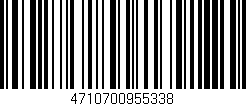 Código de barras (EAN, GTIN, SKU, ISBN): '4710700955338'