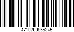 Código de barras (EAN, GTIN, SKU, ISBN): '4710700955345'