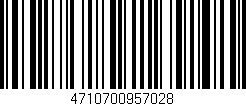 Código de barras (EAN, GTIN, SKU, ISBN): '4710700957028'