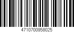 Código de barras (EAN, GTIN, SKU, ISBN): '4710700958025'
