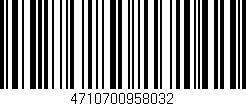 Código de barras (EAN, GTIN, SKU, ISBN): '4710700958032'