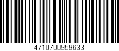 Código de barras (EAN, GTIN, SKU, ISBN): '4710700959633'