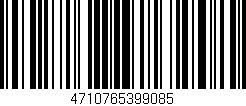 Código de barras (EAN, GTIN, SKU, ISBN): '4710765399085'
