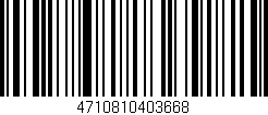 Código de barras (EAN, GTIN, SKU, ISBN): '4710810403668'