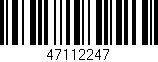 Código de barras (EAN, GTIN, SKU, ISBN): '47112247'
