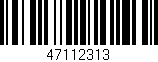 Código de barras (EAN, GTIN, SKU, ISBN): '47112313'