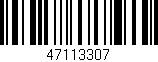 Código de barras (EAN, GTIN, SKU, ISBN): '47113307'