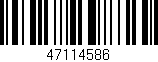 Código de barras (EAN, GTIN, SKU, ISBN): '47114586'
