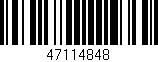 Código de barras (EAN, GTIN, SKU, ISBN): '47114848'