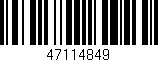 Código de barras (EAN, GTIN, SKU, ISBN): '47114849'