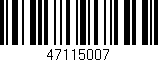 Código de barras (EAN, GTIN, SKU, ISBN): '47115007'