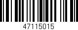 Código de barras (EAN, GTIN, SKU, ISBN): '47115015'