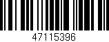 Código de barras (EAN, GTIN, SKU, ISBN): '47115396'