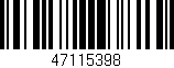 Código de barras (EAN, GTIN, SKU, ISBN): '47115398'
