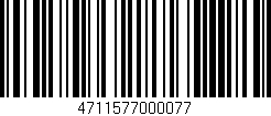 Código de barras (EAN, GTIN, SKU, ISBN): '4711577000077'