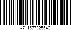 Código de barras (EAN, GTIN, SKU, ISBN): '4711577025643'