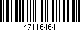 Código de barras (EAN, GTIN, SKU, ISBN): '47116464'
