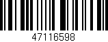 Código de barras (EAN, GTIN, SKU, ISBN): '47116598'