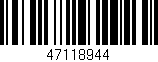 Código de barras (EAN, GTIN, SKU, ISBN): '47118944'