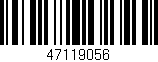 Código de barras (EAN, GTIN, SKU, ISBN): '47119056'