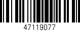 Código de barras (EAN, GTIN, SKU, ISBN): '47119077'
