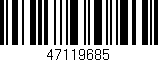 Código de barras (EAN, GTIN, SKU, ISBN): '47119685'