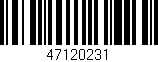 Código de barras (EAN, GTIN, SKU, ISBN): '47120231'