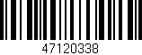 Código de barras (EAN, GTIN, SKU, ISBN): '47120338'