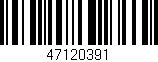 Código de barras (EAN, GTIN, SKU, ISBN): '47120391'