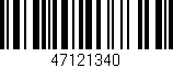 Código de barras (EAN, GTIN, SKU, ISBN): '47121340'
