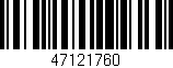 Código de barras (EAN, GTIN, SKU, ISBN): '47121760'