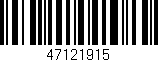 Código de barras (EAN, GTIN, SKU, ISBN): '47121915'