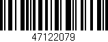 Código de barras (EAN, GTIN, SKU, ISBN): '47122079'