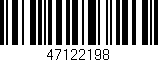Código de barras (EAN, GTIN, SKU, ISBN): '47122198'