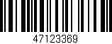Código de barras (EAN, GTIN, SKU, ISBN): '47123369'