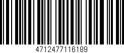 Código de barras (EAN, GTIN, SKU, ISBN): '4712477116189'