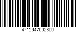 Código de barras (EAN, GTIN, SKU, ISBN): '4712847092600'