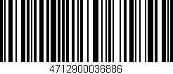 Código de barras (EAN, GTIN, SKU, ISBN): '4712900036886'