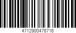 Código de barras (EAN, GTIN, SKU, ISBN): '4712900478716'