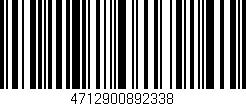 Código de barras (EAN, GTIN, SKU, ISBN): '4712900892338'