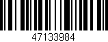 Código de barras (EAN, GTIN, SKU, ISBN): '47133984'